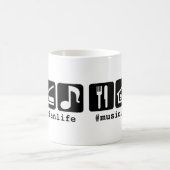 Black Eat Sleep Music-pictogrammen Koffiemok (Center)