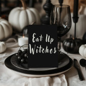 Black Eat Up Witches Halloween Chic eettafel Poster