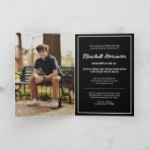 Black Edgy Abstract Torn Photo Afstuderen (Binnen)