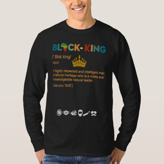 Black Educated Motivated Melanin King African Amer T-shirt (Voorkant)