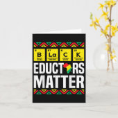 Black Educators Black Geschiedenis Maand Pride Tea Kaart (Gele Bloem)