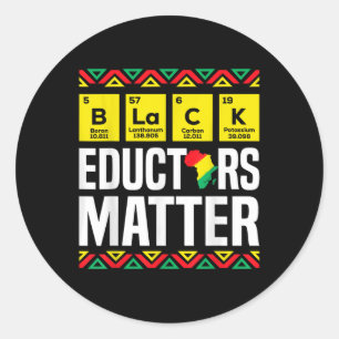 Black Educators Black Geschiedenis Maand Pride Tea Ronde Sticker
