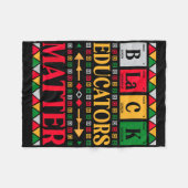 Black Educators Probleem Black Geschiedenis Pride Fleece Deken (Voorkant (Horizontaal))