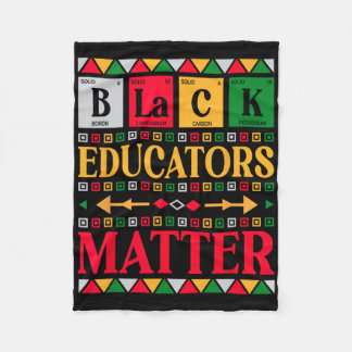 Black Educators Probleem Black Geschiedenis Pride Fleece Deken