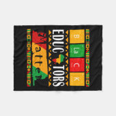 Black Educators Probleem Black History Maand Pride Fleece Deken (Voorkant (Horizontaal))