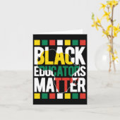 Black Educators Probleem Black History Maand Pride Kaart (Gele Bloem)