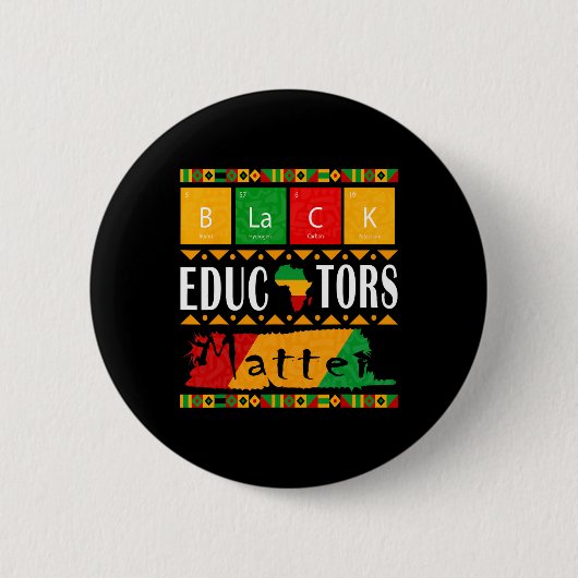 Black Educators Probleem Black History Maand Pride Ronde Button 5,7 Cm (Voorkant)