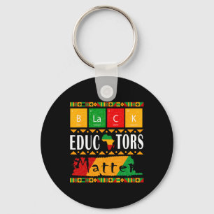 Black Educators Probleem Black History Maand Pride Sleutelhanger