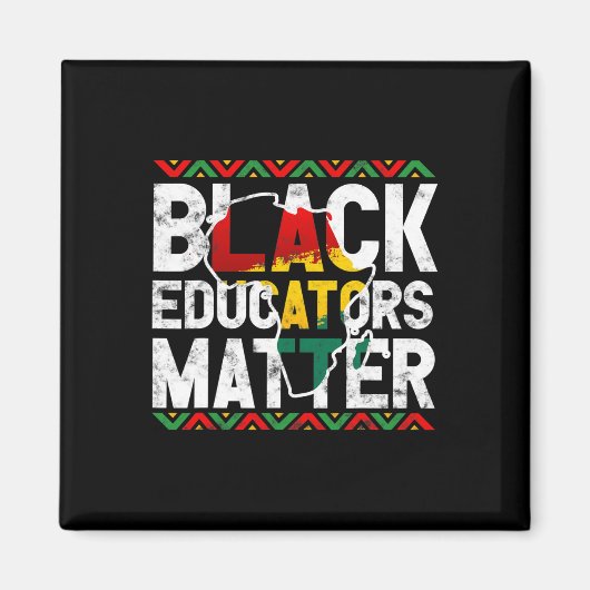Black Educators Probleem Design Black History Maan Magneet (Voorkant)