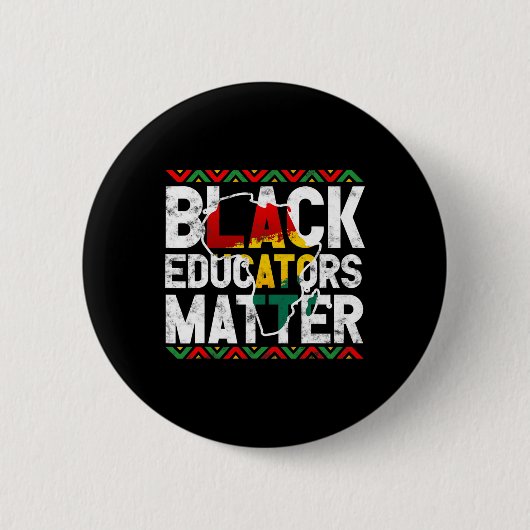 Black Educators Probleem Design Black History Maan Ronde Button 5,7 Cm (Voorkant)