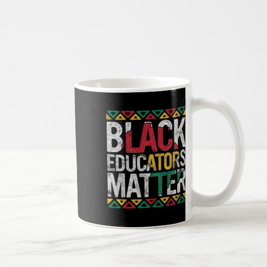 Black Educators Probleem Geschenk Geschiedenis Maa Koffiemok (Rechts)