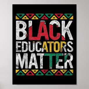 Black Educators Probleem Geschenk Geschiedenis Maa Poster