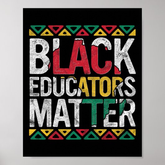 Black Educators Probleem Geschenk Geschiedenis Maa Poster (Voorkant)