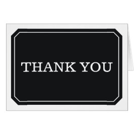 Black Eenvoudig elegant bedankt kaart