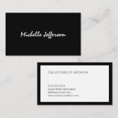 Black | Eenvoudig | Professioneel Visitekaartje (Voorkant / Achterkant)