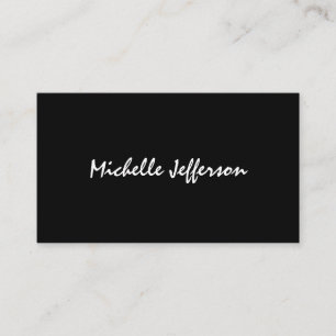 Black Eenvoudig Professioneel Visitekaartje