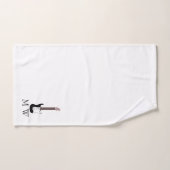 Black Electric Guitar Design Monogrammed Bad Handdoek (Handdoek)