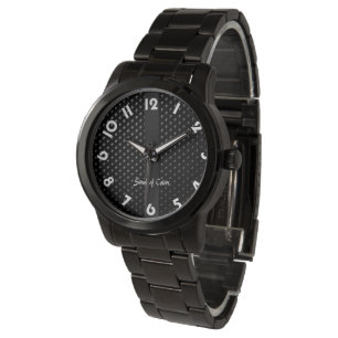 Black Elegance-armster Horloge