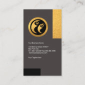 Black Elegance Faux Gold CEO Founder Visitekaartje (Achterkant)
