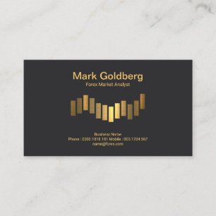 Black Elegance Gold Bar Grafiek Forex Dealer Visitekaartje