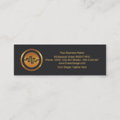 Black Elegance Gold Stock Graph Forex Dealer Mini Visitekaartje (Achterkant)