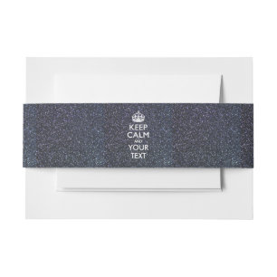 Black Elegance Keep Calm Jouw tekst Uitnodigingen Wikkel