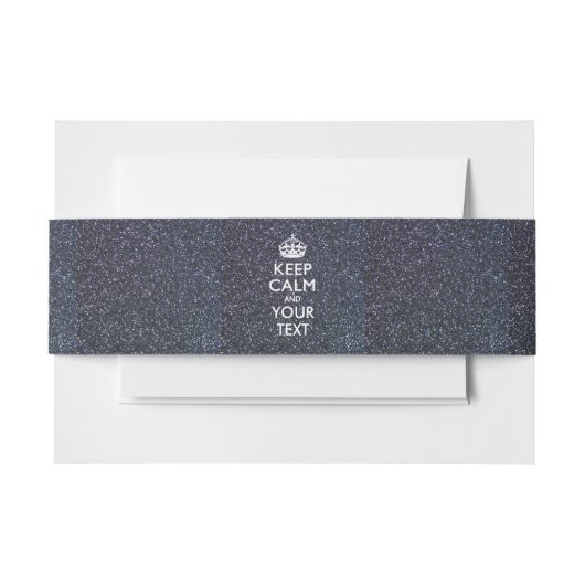 Black Elegance Keep Calm Jouw tekst Uitnodigingen Wikkel (Voorkant Voorbeeld)