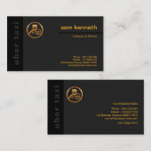 Black Elegance Special Exclusive Modern TAXI Visitekaartje (Voorkant / Achterkant)