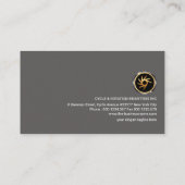 Black Elegance Stylish Modern Founder CEO Visitekaartje (Achterkant)