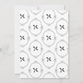 Black Elegant Bow Baby shower Uitnodiging (Achterkant)