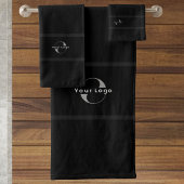 Black Elegant Business logo Hotel merk Bad Handdoek
