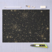 Black Elegant Celestial Starry Gold Stars Design Tissuepapier (Craft)