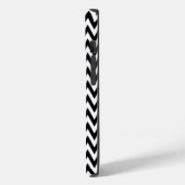 Black Elegant Chevron Design met monogram Case-Mate iPhone Case (Achterkant / Links)