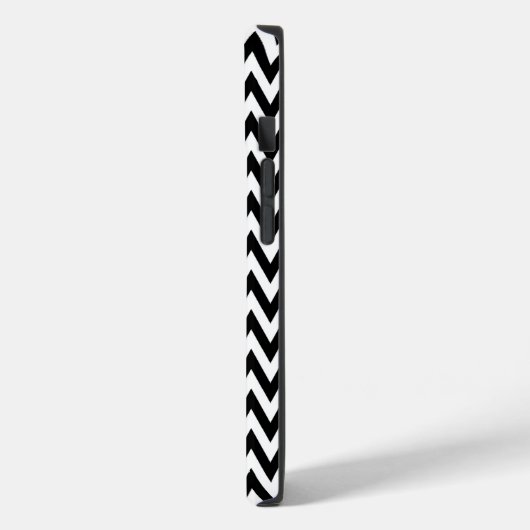 Black Elegant Chevron Design met monogram Case-Mate iPhone Case (Achterkant / Links)