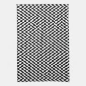 Black Elegant Chevron Design Theedoek (Verticaal)