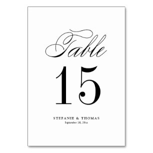 Black Elegant Classic Script Wedding Kaart
