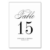 Black Elegant Classic Script Wedding Kaart (Voorkant)