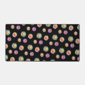 Black Elegant & Colorful Classy Floral Boho Daisy Bureaumat (Voorkant)