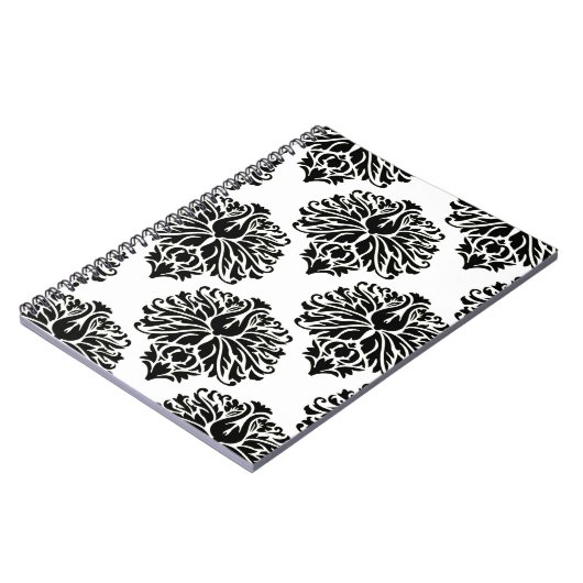 Black Elegant Damask Notitieboek (Linkerzijde)