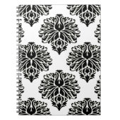 Black Elegant Damask Notitieboek (Voorkant)
