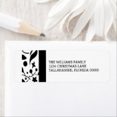 Black Elegant Foliage Holiday Etiket (Insitu)