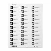 Black Elegant Foliage Holiday Etiket (Full Sheet)