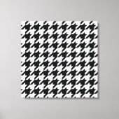 Black Elegant Houndstooth Canvas Afdruk (Voorkant)