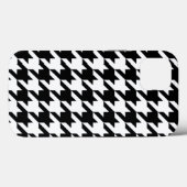 Black Elegant Houndstooth Case-Mate iPhone Case (Achterkant (horizontaal))