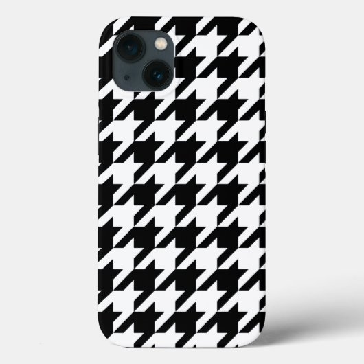 Black Elegant Houndstooth Case-Mate iPhone Case (Achterkant)