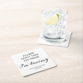 Black Elegant Modern neemt geen Drink dansen Kartonnen Onderzetters (Insitu)