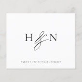 Black Elegant Monogram Weddenschap Hartelijk dank (Voorkant)