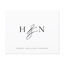 Black Elegant Monogram Weddenschap Hartelijk dank