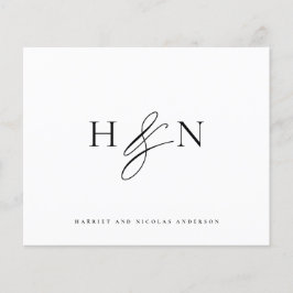 Black Elegant Monogram Weddenschap Hartelijk dank