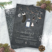 Black Elegant & Moody kerstparty Kaart